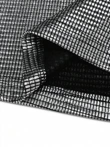 Airlisse 女式豹纹天鹅绒蛇皮图案方领喇叭袖紧身迷你连衣裙，秋冬 - 黑色 - 查看 13