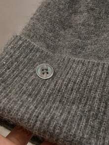 INAWLY Women's Casual Solid Color Knitted Sweater And Mini Skirt 2 Pieces Set, Autumn/Winter