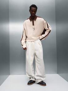 PLAYBOY X SUMWON Áo thun polo da lộn cổ bẻ dáng thường ngày có viền cổ tương phản dành cho nam - Nhiều màu - Xem 3