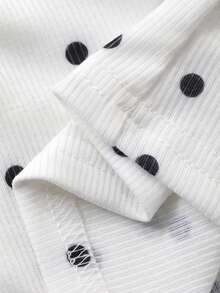 DAZY Women's Polka Dot Bandeau Camisole Sleeveless Tie Design Casual Sexy Top - White - View 7