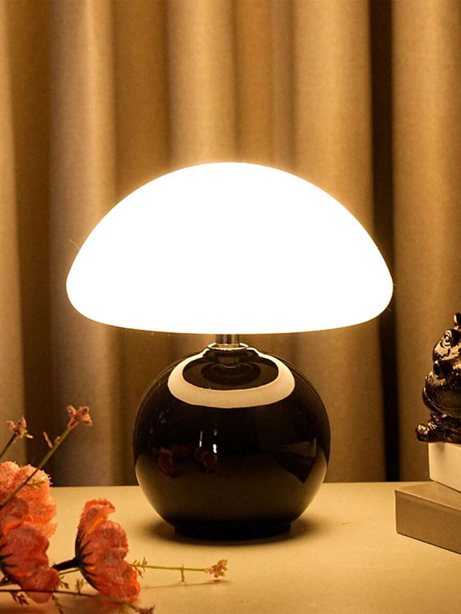 Teckwe 蘑菇造型台灯，适用于卧室、书桌、床头柜等，小巧精致，可作床头柜或客厅床头柜灯使用。蘑菇造型装饰灯，可爱迷你，现代简约风格，独特美观，是家居客厅的理想装饰。 - 均碼 - 查看 1