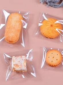 100Pcs Cookie Packaging Bags, Self-Sealing Transparent Plastic Bags For Baking,100pcs School Supplies Food Bag Food Box Suitable For Candy Chocolate Cookies Etc. Back To School