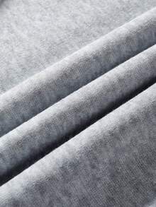 Glissea 女士绵羊字母标语印花休闲长袖圆领套头卫衣，秋冬款 - 淺灰色 - 查看 4