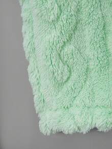 Teenage Girls White Fluffy Jacket, Winter, Soft Plush Material, Long Design, Comfortable Fit, Classic White