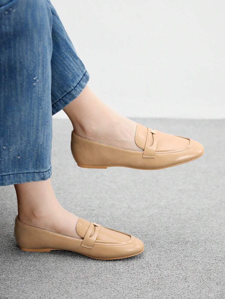 CUCCOO BIZCHIC Women's Fashionable Apricot Flat Shoes