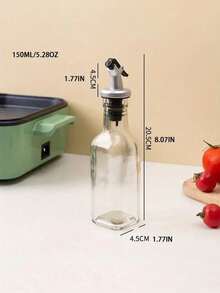 1pc Glass Oil Dispenser Bottle, Leakproof Oil Pot, Storage Oil Bottle,Seasonings Container For Outdoor Bbq Camping Picnic, Kitchen Gadgets, Glass Bottle - Multicolor - View 10