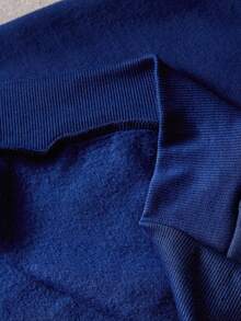 Popeye X SHEIN Hanorac bărbătesc casual cu guler rotund, cu litere și figuri de desene animate, toamnă, mânecă lungă