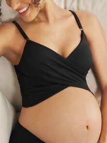 Nursing Lace Patchwork Bra, Underwire, Easy Nursing, Crossover, Casual, Comfortable EasyComfort ChicAutumn Maternity Undershirt