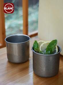 1 件复古不锈钢杯，工业风格水杯，果汁或冰饮料杯，哑光不锈钢咖啡杯 - 銀色 - 查看 4