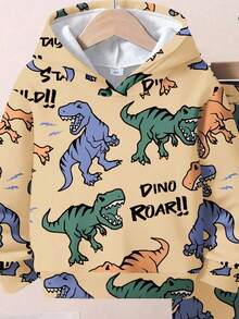 Bộ 2 áo hoodie và quần dài in hình khủng long thoải mái cho bé trai, phù hợp cho mùa thu/đông - Nhiều màu - Xem 5