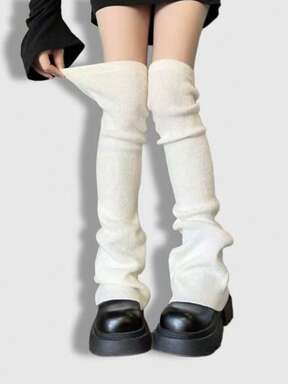 Kawaii 1 Pair Extra Long Striped Leg Warmers For Women, Warm