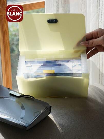 1pc Colorful Accordion Folder With Multi-Layer Classifications & Tags For A6 Size Bills & Documents, Multi-Functional Wallet,Back To School,School Supplies