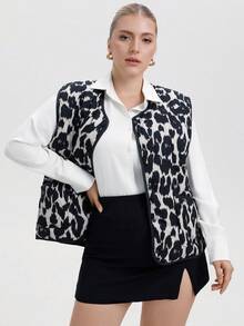 Aveloria Modichic European & American Style Pocket Design Fashion Versatile Casual Printed Vest - Multicolor - View 6