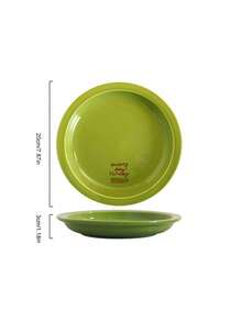 Joivida 1pc Retro English Ceramic Plates Are Suitable For Pasta, Salads, Desserts, Sushi - Multi-Functional Kitchen Tableware, Suitable For Dining, Family Gatherings, Hot Pot, All-Season Accessories, Tableware Sets, Suitable For Student Back-To-School Season/Family Tableware/Festival Gifts - Multicolor - View 8