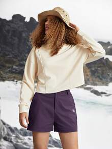 In My Nature 女式可拆卸两段式户外徒步露营城市通勤裤 - 紫色 - 查看 9