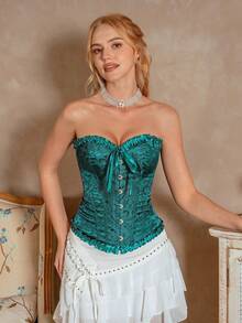 1 pieza Top de modelador elegante de mujer con estampado jacquard