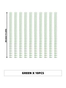 10个装多色A4可拆卸活页文件装订环，30孔塑料橡胶环，用于整理文件，学校和办公用品 | 色彩鲜艳 | 灵活的环孔可拆卸塑料装订螺旋环，学校用品，返校季 - 彩色 - 查看 12