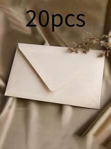 10 sobres beige, bolsas de regalo DIY, juegos de invitaciones de boda, sobres rojos para dinero, artículos de papelería, útiles escolares - Beis - Ver 12