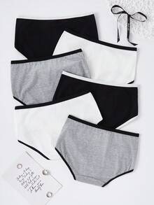 Bragas cómodas con decoración de lazo y control de abdomen de talle medio para adolescentes - Multicolor - Ver 2
