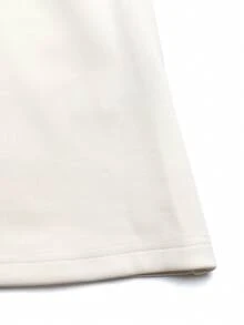 SHEIN LUNE Women's Solid Color Button Front Pocket Design Elegant Fishtail Skirt - Beige - View 5