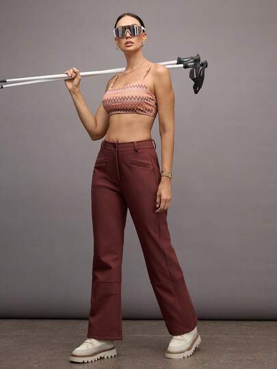 Activina Pantalon de ski pour femmes, doublé thermique et résistant à l'eau