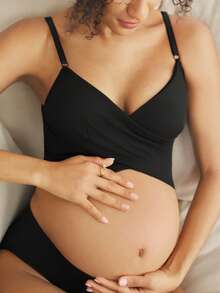 Nursing Lace Patchwork Bra, Underwire, Easy Nursing, Crossover, Casual, Comfortable EasyComfort ChicAutumn Maternity Undershirt