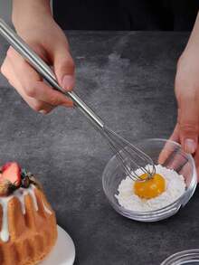 2 piezas Mini batidores - 7/9 pulgadas Batidor de huevos de acero inoxidable, perfecto para hornear, cocinar, batir harina, masa de pasteles y huevos, compacto y duradero para la cocina del hogar, entusiastas de la repostería y espacios reducidos