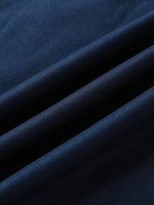 EMERY ROSE 女士绵羊字母标语印花休闲长袖圆领套头卫衣，秋冬款 - 藏蓝色 - 查看 4