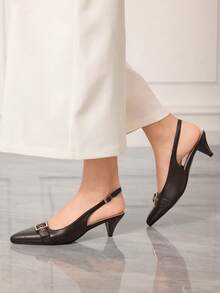 Sleekvia Women's Fashion Versatile Commuting High Heel Pumps - Mocha Brown - View 4