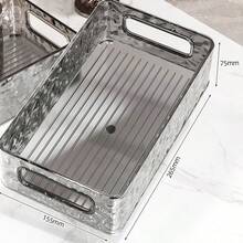 1 件透明豪华化妆品收纳盒，可堆叠收纳盒，用于化妆品、护肤品、口红、面膜桌面，亚克力塑料，适用于假日、海滩、浴室、卧室收藏，大容量 - 波紋透明 - 查看 13