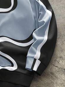 AXEPEAK Men's Casual Contrast Color Patchwork Hoodie, Autumn/Winter