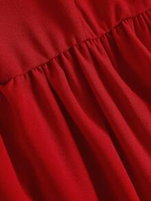 Girlism Tween Girl Spaghetti Strap A-Line Fashion Dress - Red - View 7