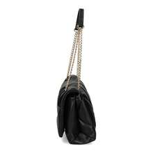 Embossed Quilted Flap Women's Shoulder Bag Black - Black - View 3