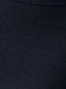 Elenzga Bộ 2 áo len dệt kim và chân váy màu trơn thanh lịch dành cho nữ - Xanh đậm - Xem 7