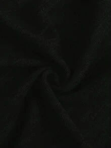 SHEIN Maternity Casual Solid Color Turtleneck Wrap Sweater, Autumn/Winter Nursing Top Maternity Sweater Black Maternity Top Maternity Turtleneck Maternity Pullover - Black - View 7