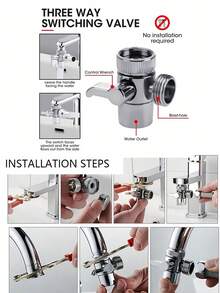 1PC  Shower Head Diverter Valve 3 Way Splitter Faucet Connector For Toilet Bidet And Bathroom Shower Accessories Installation