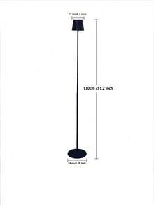 1盏黑白金属落地灯，复古简约底座造型，适用于客厅、卧室、电视柜、餐厅、床头柜、旅馆等场所，可调光暖光，可充电，极简北欧设计 - 彩色 - 查看 11