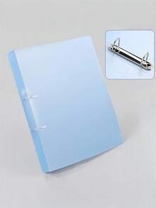 1PC A4 Size Clear PP File Folder 4 Ring D Ring Binder 2 Hole Punched Waterproof Document Organizer For School College Office Work Business Report Thesis Project Planning Meeting Supplies Stationery Organization - 彩色 - 查看 3