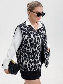 Aveloria Modichic European & American Style Pocket Design Fashion Versatile Casual Printed Vest - Multicolor - View 2