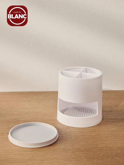 1pc Multifunction Round Multi-Grid Toothbrush Storage Box, Toothpaste Storage Rack For Bathroom Home Bathroom Decor Fall Decor Back To School