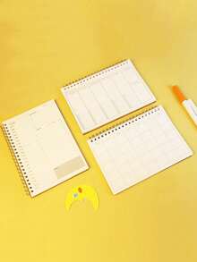 1 Stück Kraftpapier Monats-/Wochen-/Tagesplan-Spiralbuch, Sammelalbum Zubehör. Schulbedarf. Schule. Marker. Schreibwaren. Büro. Tagebuch. A5 Planbuch, Schüler, Notizbuch Terminplanbuch - Übersicht 6