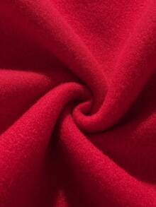 EMERY ROSE 女式保暖内衬花卉标语印花套头衫长袖上衣 - 紅色 - 查看 3