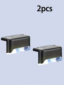 4/2个多色太阳能台阶灯，户外台阶灯，LED太阳能灯，适用于户外楼梯、台阶、围栏、露台、庭院、栏杆、花园、后院和小路（太阳能供电） - 彩色 - 查看 26