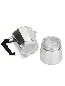 Classic Italian-American Espresso Maker - 10.14oz Aluminum Stovetop Coffee Pot, Manual Operation, Perfect For Home & Restaurant Use Back To School - Silver - View 10