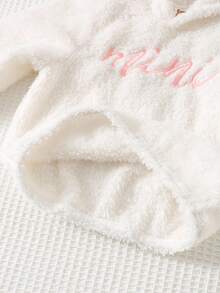 Cozy Pixies 女宝宝可爱休闲撞色连帽衫套装，蝴蝶结装饰套装，迷你套装，萌趣套装，适合冬季、秋季，连帽卫衣套装，粉色蝴蝶结连帽套装，女宝宝冬季服装，迷你刺绣套装，舒适休闲女宝宝套装，女宝宝蝴蝶结套装，返校季、日常穿着、圣诞节、万圣节 - 粉色 - 查看 6