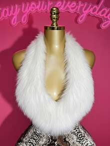 Slaydiva New Summer Casual Street Daily Date Birthday Party Y2K Hot Girl Style Halter V-Neck Short Plush Brown Top + Brown Snake Pattern Knitted Ultra Shorts Mini Shorts WomeTwo Piecesce Set-B - White - View 4