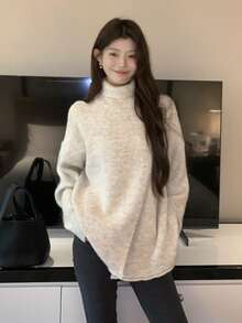 DAZY Women's Turtleneck Long Sleeve Korean Style Sweater, Autumn/Winter