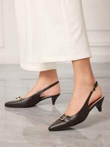 Sleekvia Women's Fashion Versatile Commuting High Heel Pumps - Mocha Brown - View 5