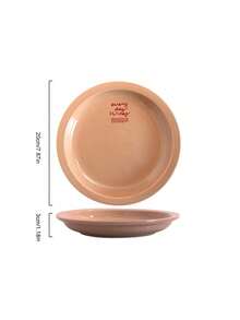 Joivida 1pc Retro English Ceramic Plates Are Suitable For Pasta, Salads, Desserts, Sushi - Multi-Functional Kitchen Tableware, Suitable For Dining, Family Gatherings, Hot Pot, All-Season Accessories, Tableware Sets, Suitable For Student Back-To-School Season/Family Tableware/Festival Gifts - Multicolor - View 11
