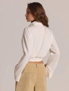 MUSERA Women Blouses Cinched Waist Long Sleeve Vneck Button Up Shirt Top Festive, Holidays, Party, Christmas